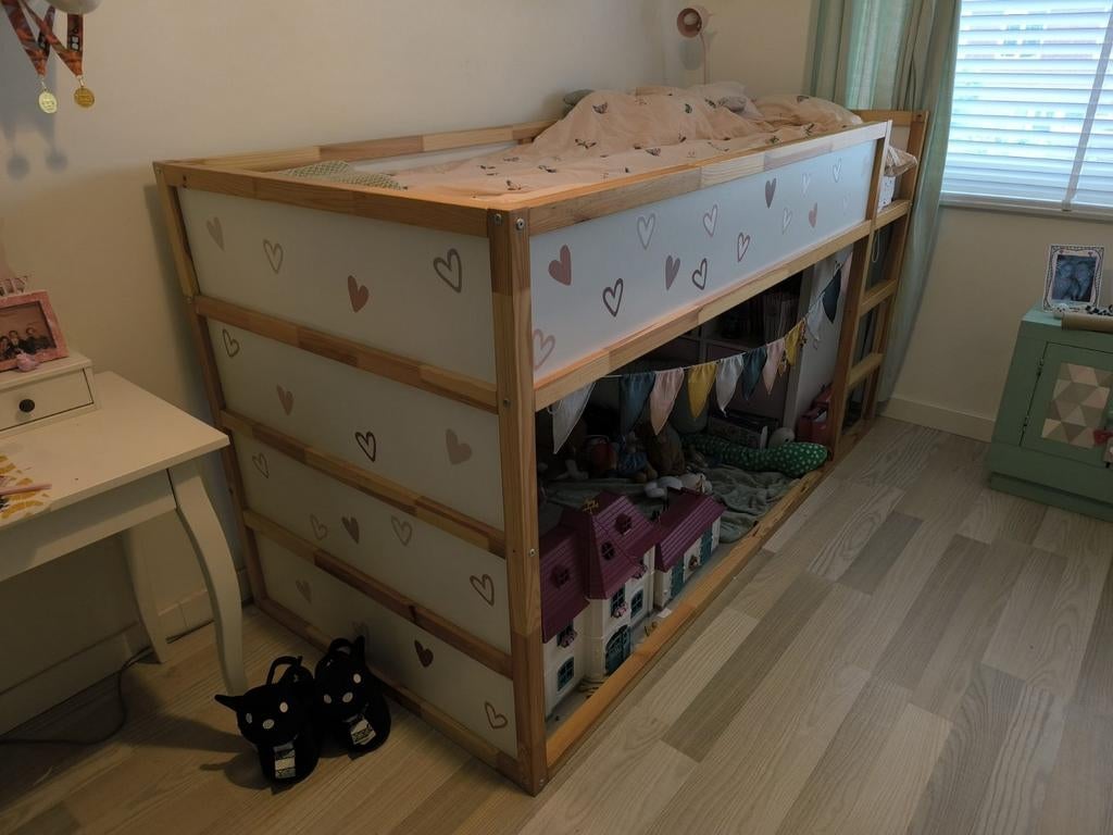 Ikea Kura halfhoogslaper - Ideaal voor kleine kamers!, Ophalen, Gebruikt, 90 cm, Eenpersoons