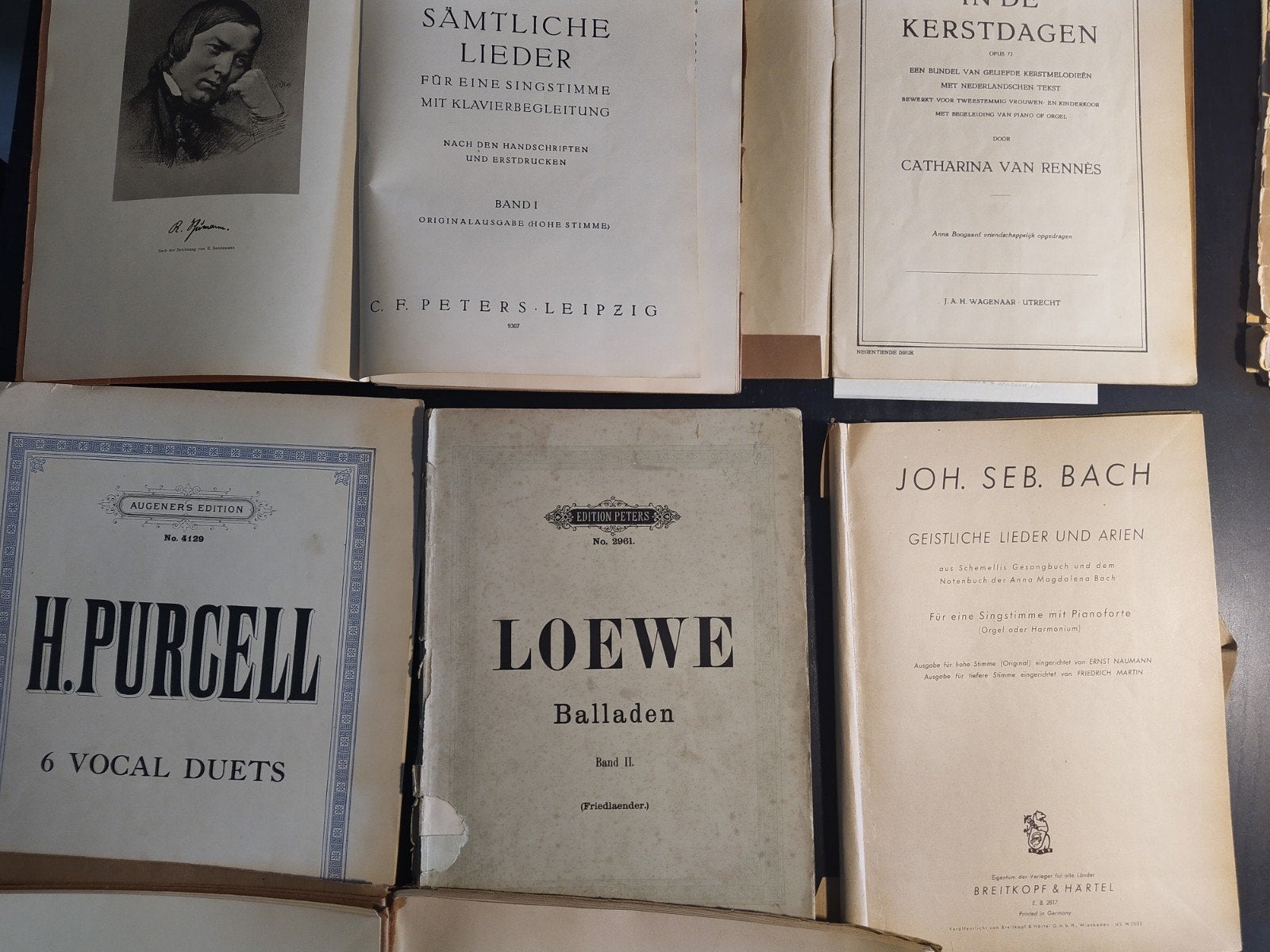 Klassieke bladmuziek enkele zangstem met pianobegeleiding, Ophalen, Gebruikt, Klassiek, Zang