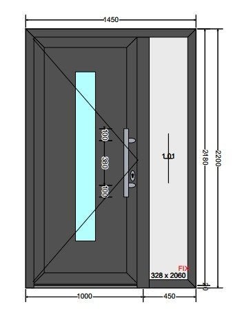 Voordeur met zijlicht, Ophalen, Nieuw, Buitendeur, Glas
