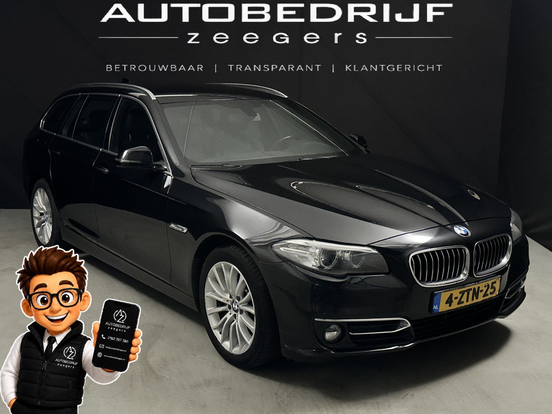 BMW 5 Serie Touring 518d Luxury Edition *Diesel*Automaat*Nav, Auto's, BMW, Achterwielaandrijving, Euro 6, Diesel, 1705 kg