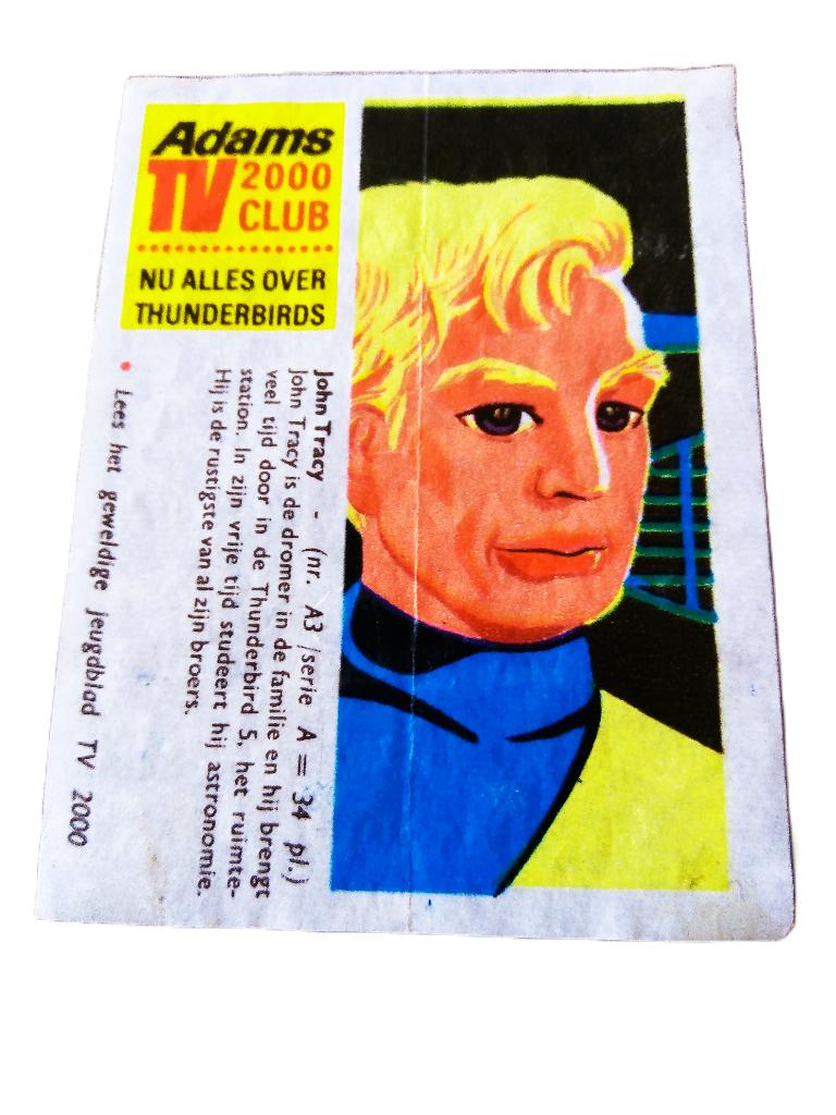 thunderbirds adams serie tv 2000 club *1966*john tracey A.03, Ophalen of Verzenden, Gebruikt, Tv, Foto of Kaart