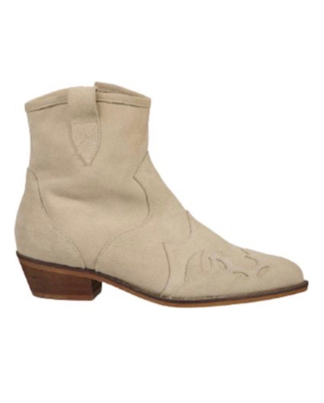 DWRS LABEL Lucca suède western enkellaarsjes, Kleding | Dames, Ophalen of Verzenden, Nieuw, Beige, Lage of Enkellaarzen