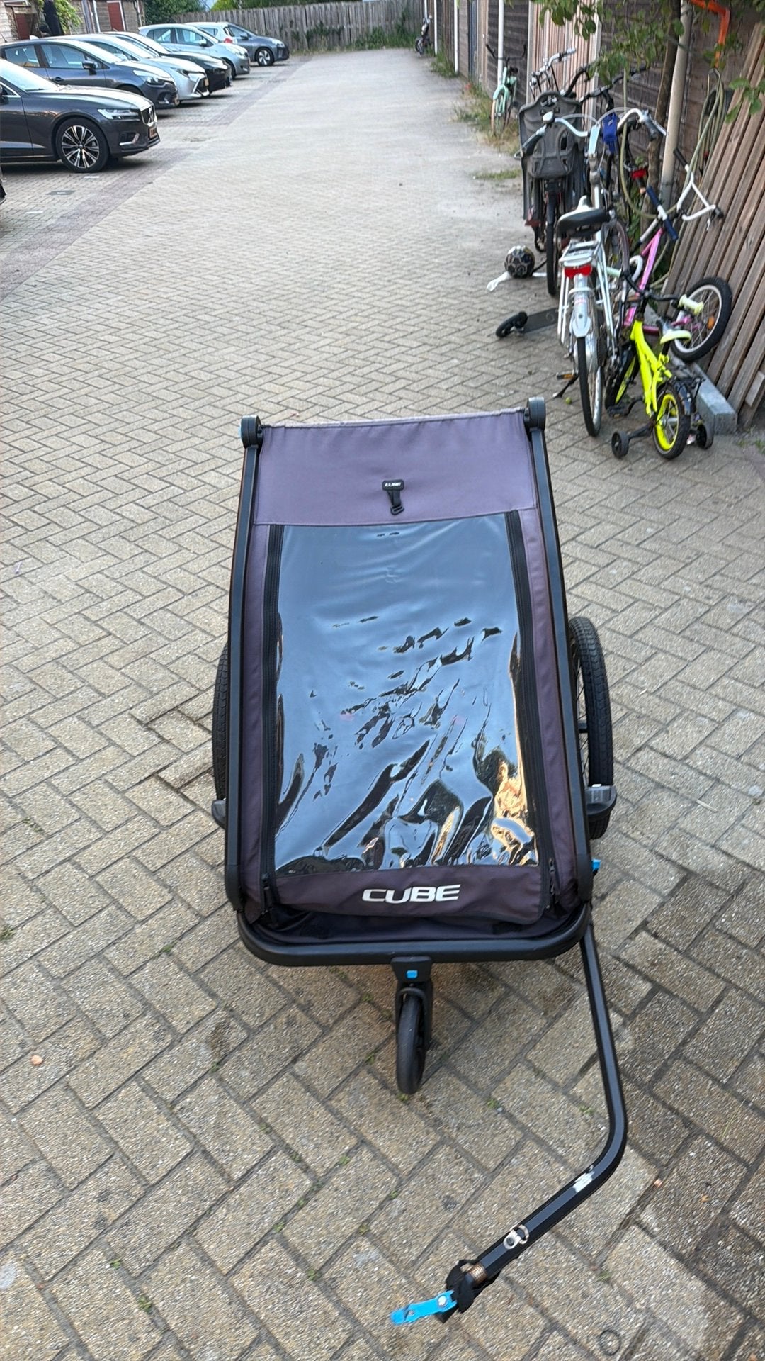 Cube Kinderkar - Fietskar en Wandelwagen in één, Ophalen, Gebruikt, Opvouwbaar, Kinderkar