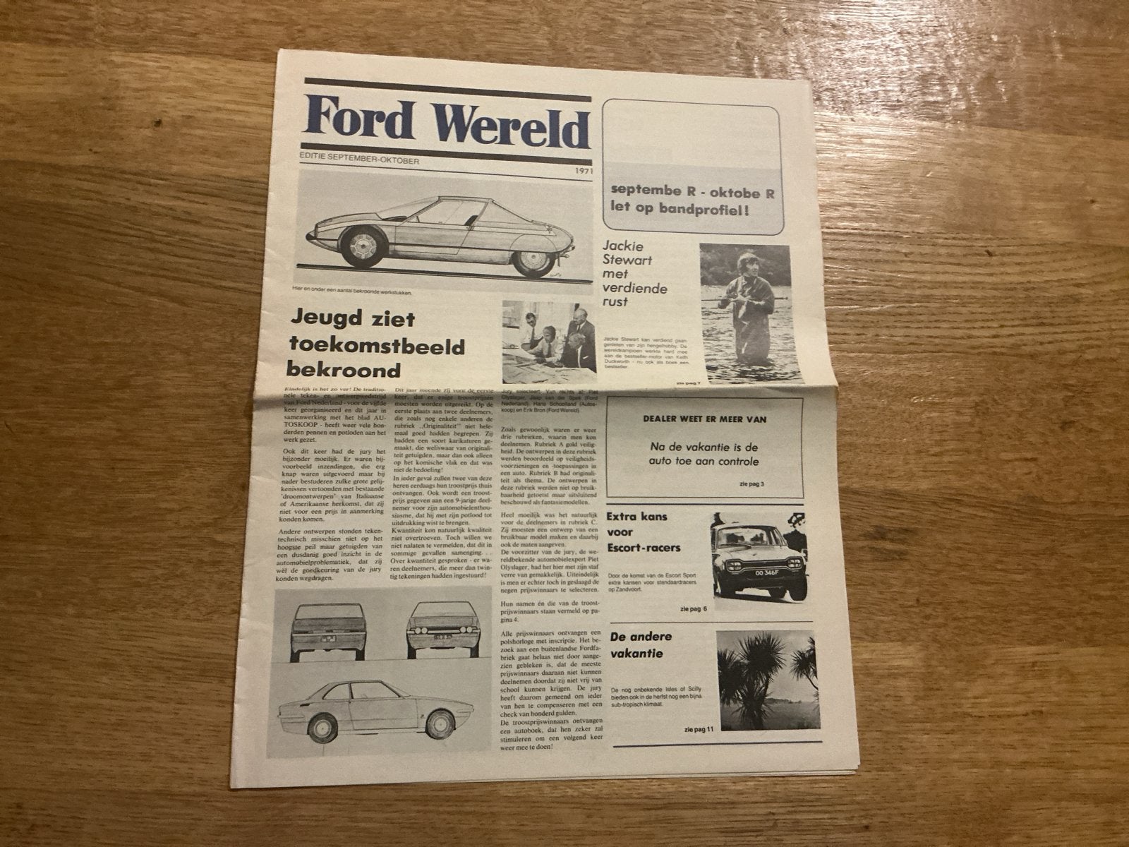 Ford Wereld - September/Oktober 1971 - Ford Escort Sport, Boeken, Ophalen of Verzenden, Gelezen, Ford