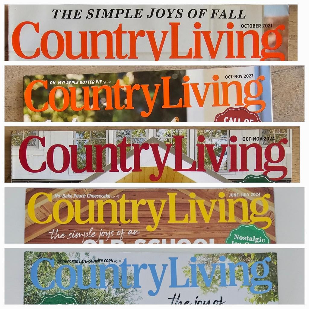 Set/5 Country Living magazine, Ophalen of Verzenden, Euro's
