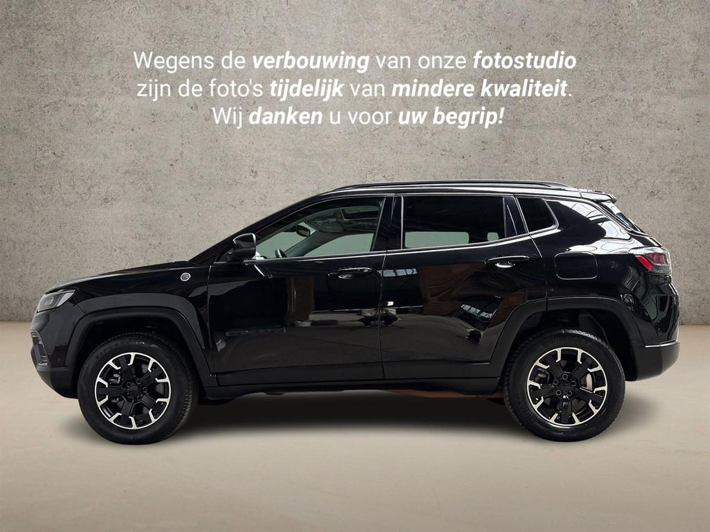 Jeep Compass 4xe 240 Plug-in Hybrid Electric Trailhawk 240Pk, Auto's, Jeep, Automaat, 12 maanden, Zwart, 4 cilinders