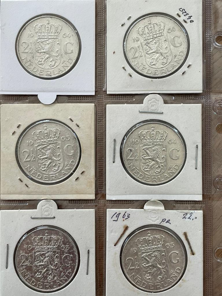 12 rijksdaalders Juliana 1963 en 1964 mooie kwaliteit, Koningin Juliana, Zilver, Ophalen of Verzenden, Losse munt
