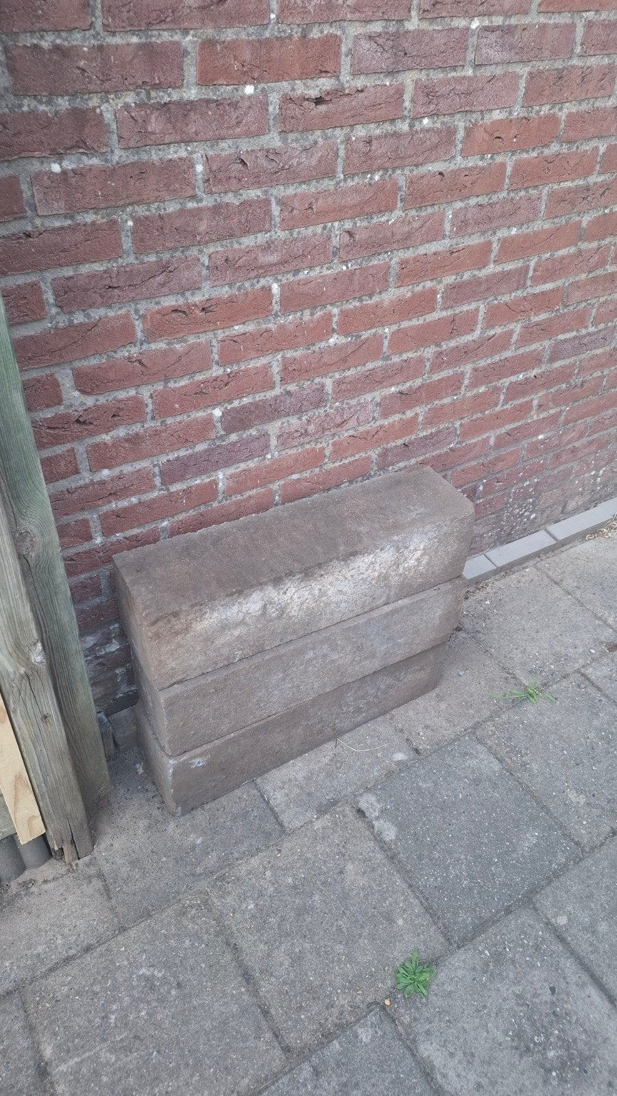 15 Gratis border/stapelblokken antraciet, Ophalen, Beton, Minder dan 5 m², Overige typen