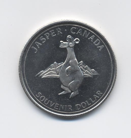 SOUVENIR OF JASPER CANADA. 1974., Ophalen of Verzenden, Noord-Amerika, Losse munt