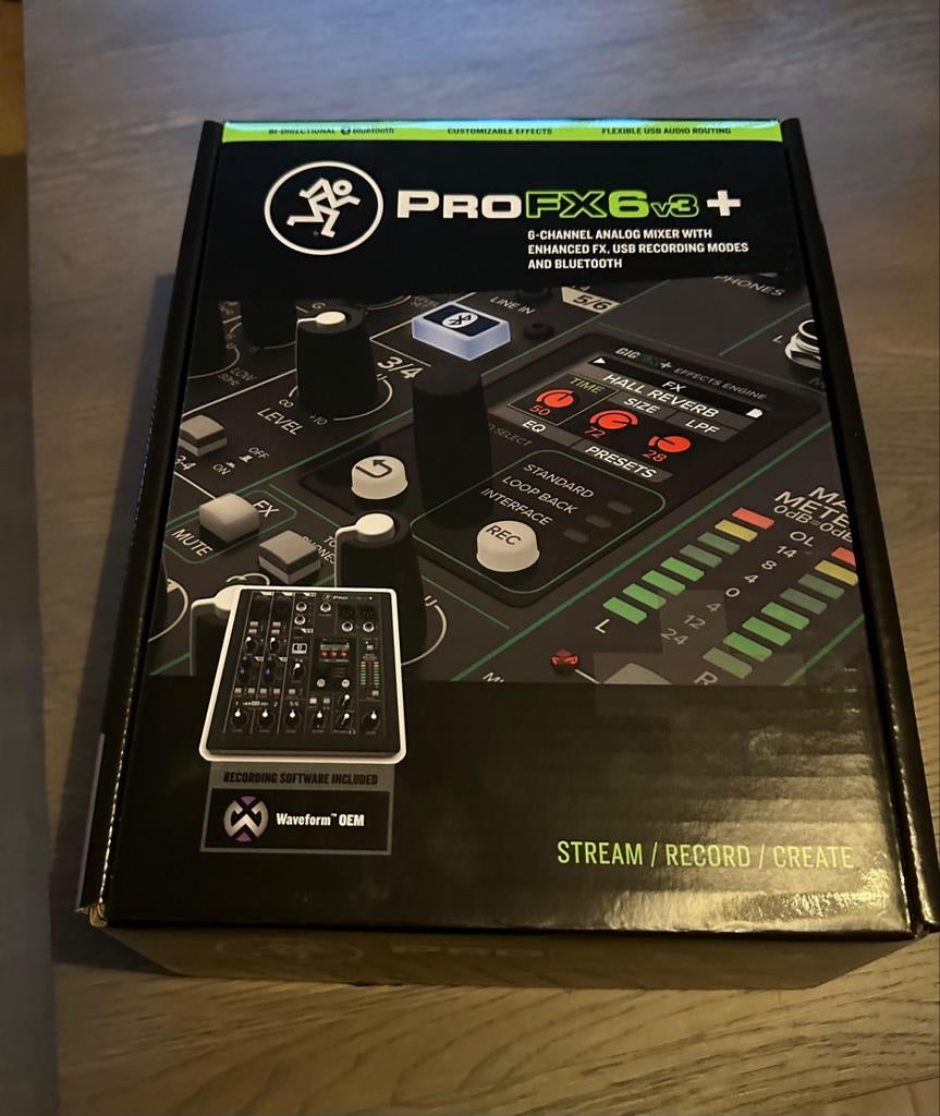 Nieuw in doos: Mackie ProFX6v3+ FX-mixer, Ophalen of Verzenden, Nieuw
