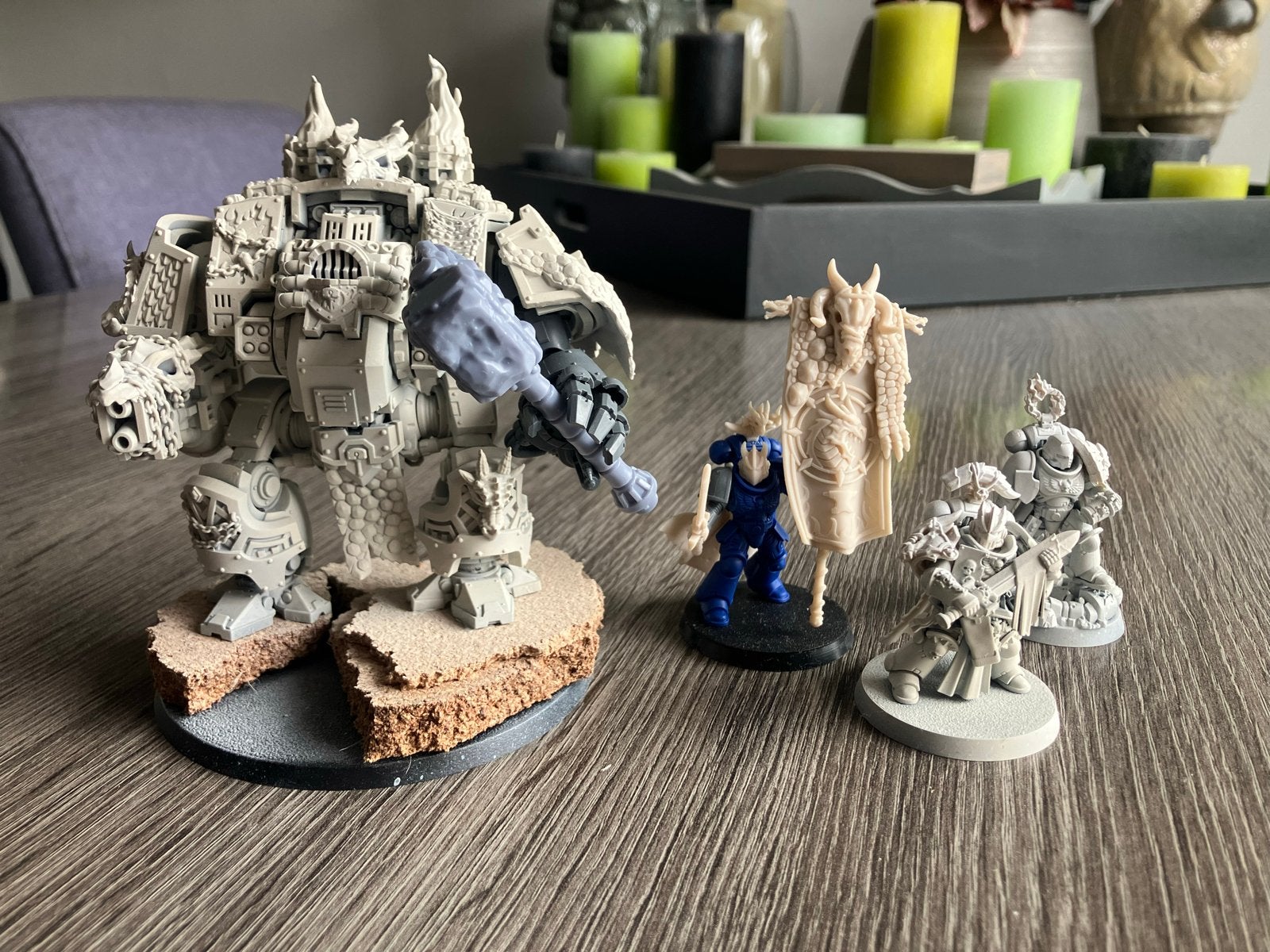 Dreadnought Redemptor & 3 Characters Salamanders, Figuurtje(s), Nieuw, Ophalen of Verzenden, Warhammer 40000