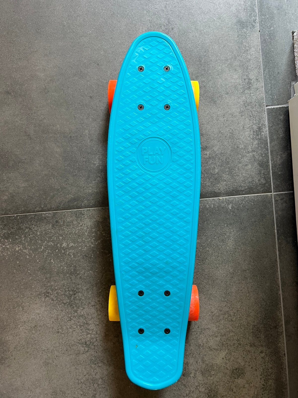 Pennyboard blauw, Sport en Fitness, Skateboarden, Ophalen, Zo goed als nieuw