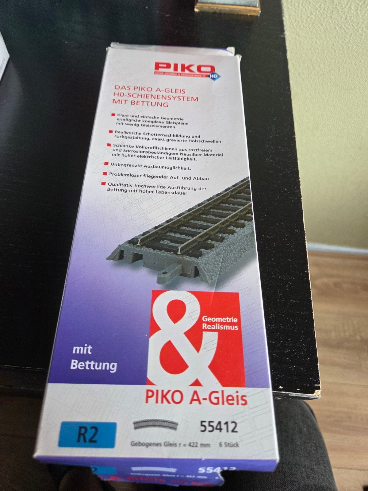 Piko A-Gleis bocht R2 (55412) met bedding zonder doosje, Hobby en Vrije tijd, Modeltreinen | H0, Verzenden