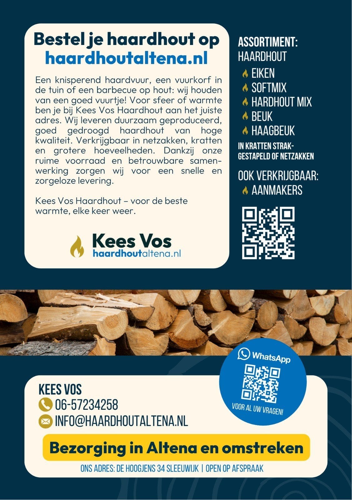 Haardhout Eiken, Beuk, Mix,Essen bezorgen mogelijk ovendroog, 3 tot 6 m³, Ophalen of Verzenden, Eikenhout