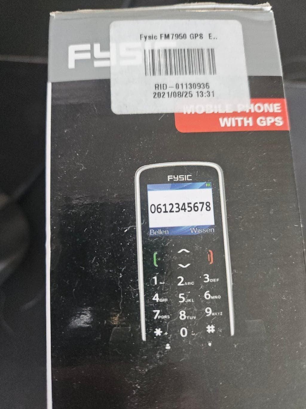 Fysic FM-7950 Big Button GSM SOS Noodknop nieuw in doos., Ophalen of Verzenden, Nieuw, 1 handset