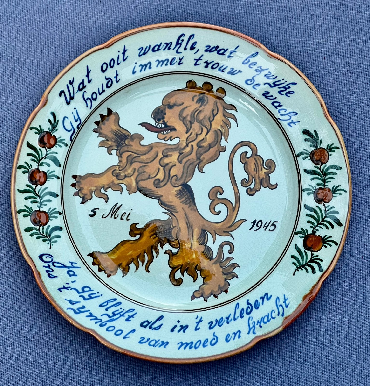Bevrijdingsbord 5 mei 1945, plateelbakkerij Zuid-Holland, Verzenden