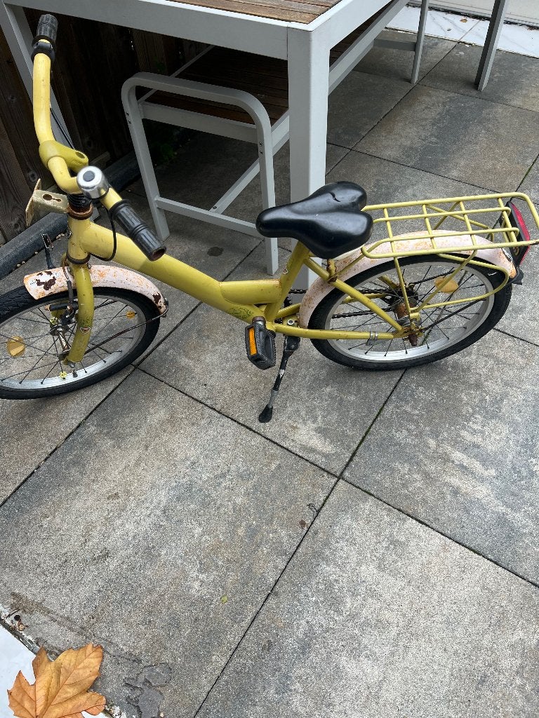 Kinderfiets, Ophalen, Gebruikt, Terugtraprem, Minder dan 16 inch
