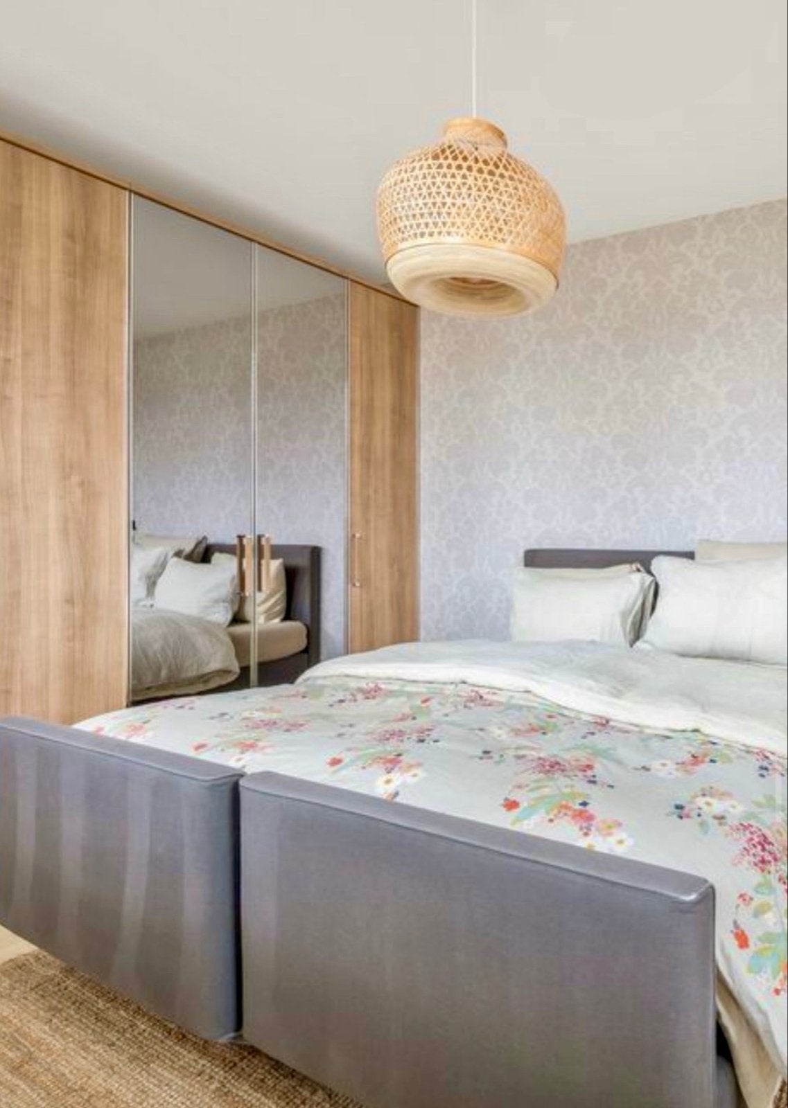 Pullman boxspring grijs elektrisch verstelbaar, Ophalen, Gebruikt, Tweepersoons, 180 cm