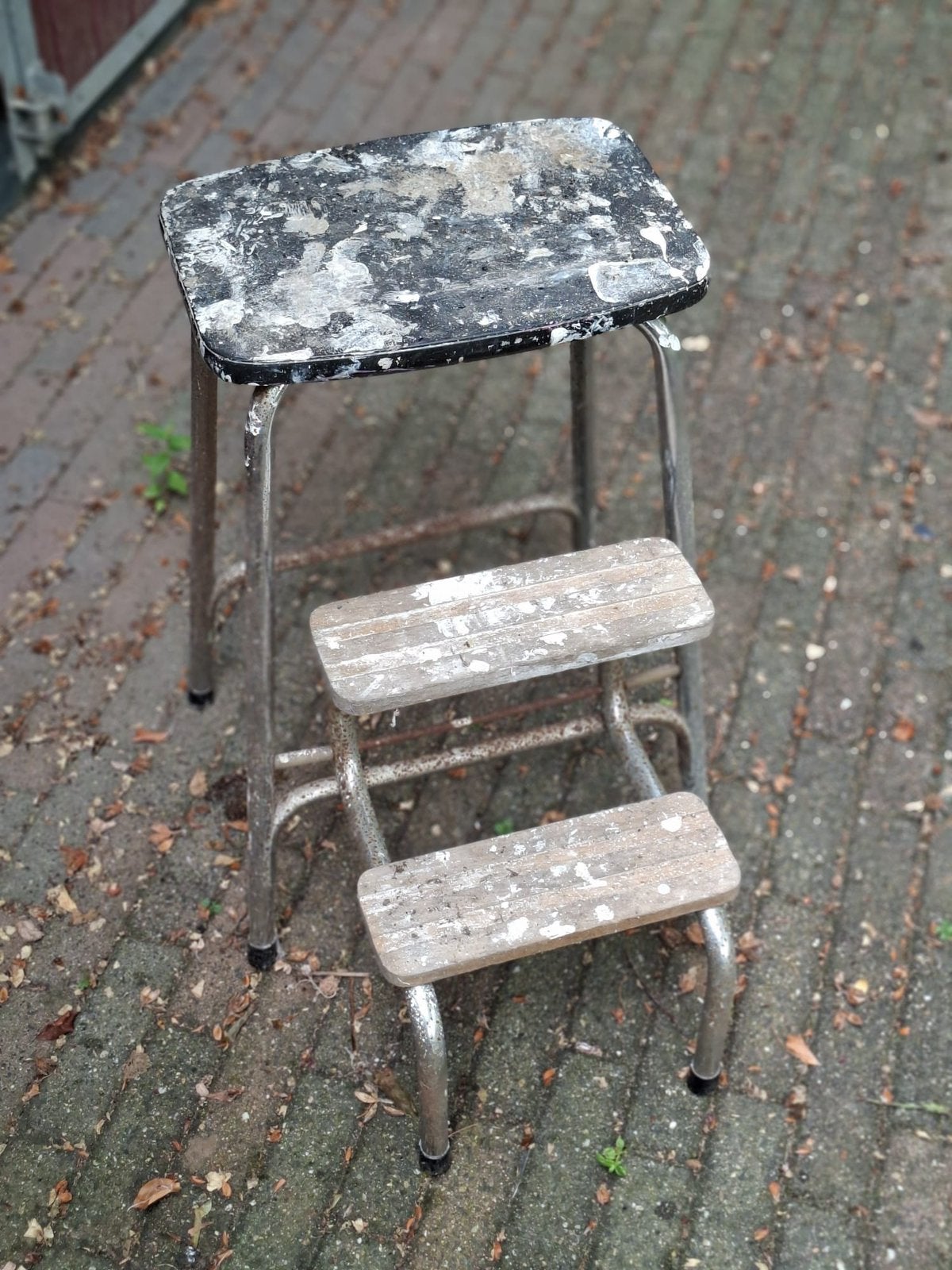 Klus/ schoonmaak trapje, Ophalen, Gebruikt, Hout