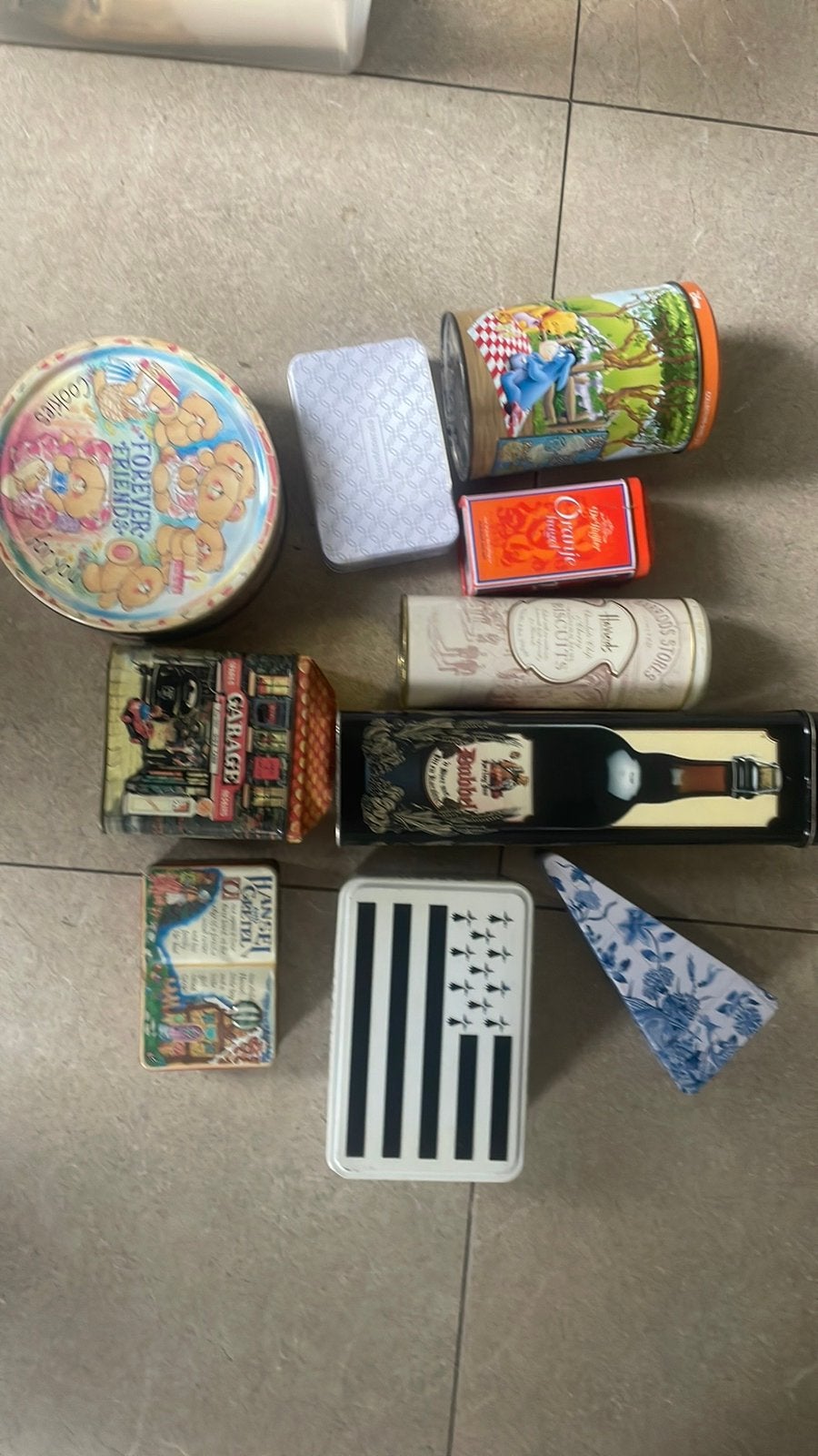10 blikken, harrods beren trommel hertog jan kaas punt, Ophalen of Verzenden, Zo goed als nieuw, Overige