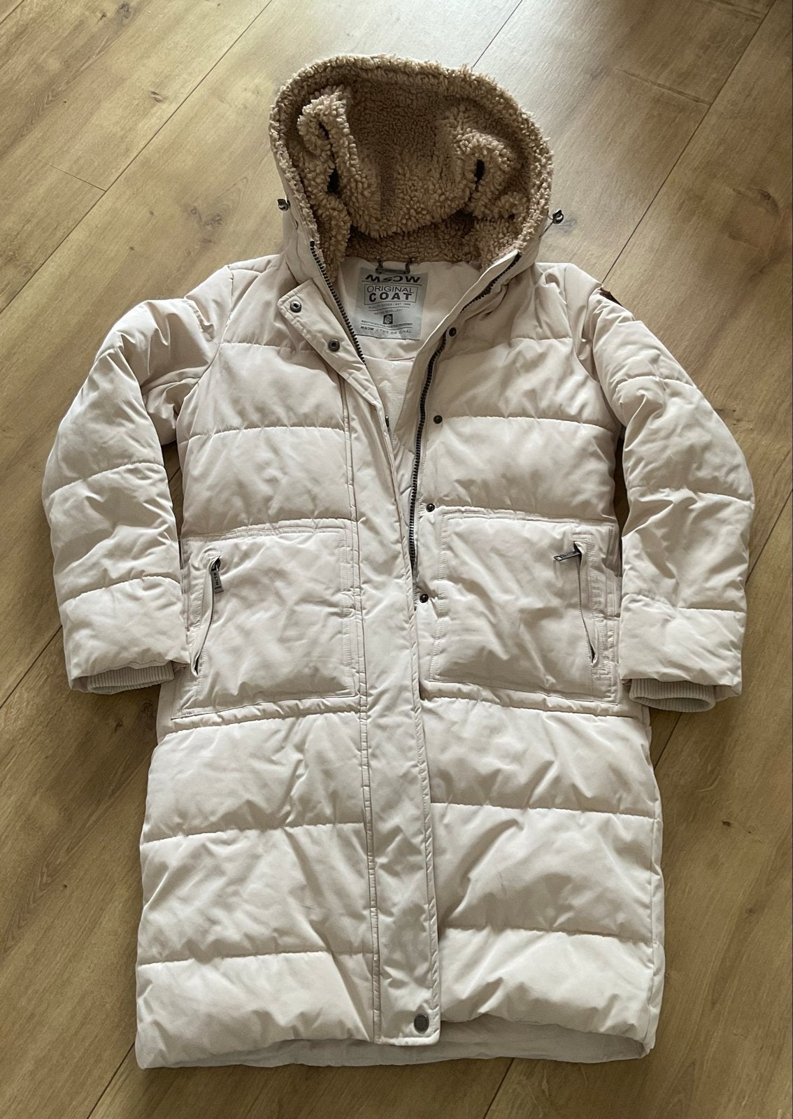 Beige Moscow jas, Ophalen of Verzenden, Gedragen, Maat 36 (S), Beige