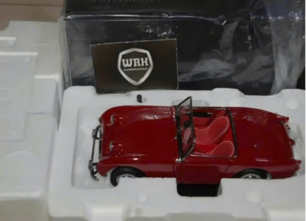 1:18 AUSTIN HEALEY SPRITE MK1 cherry red Kyosho in box WRH, Verzenden, Zo goed als nieuw, Auto, Kyosho