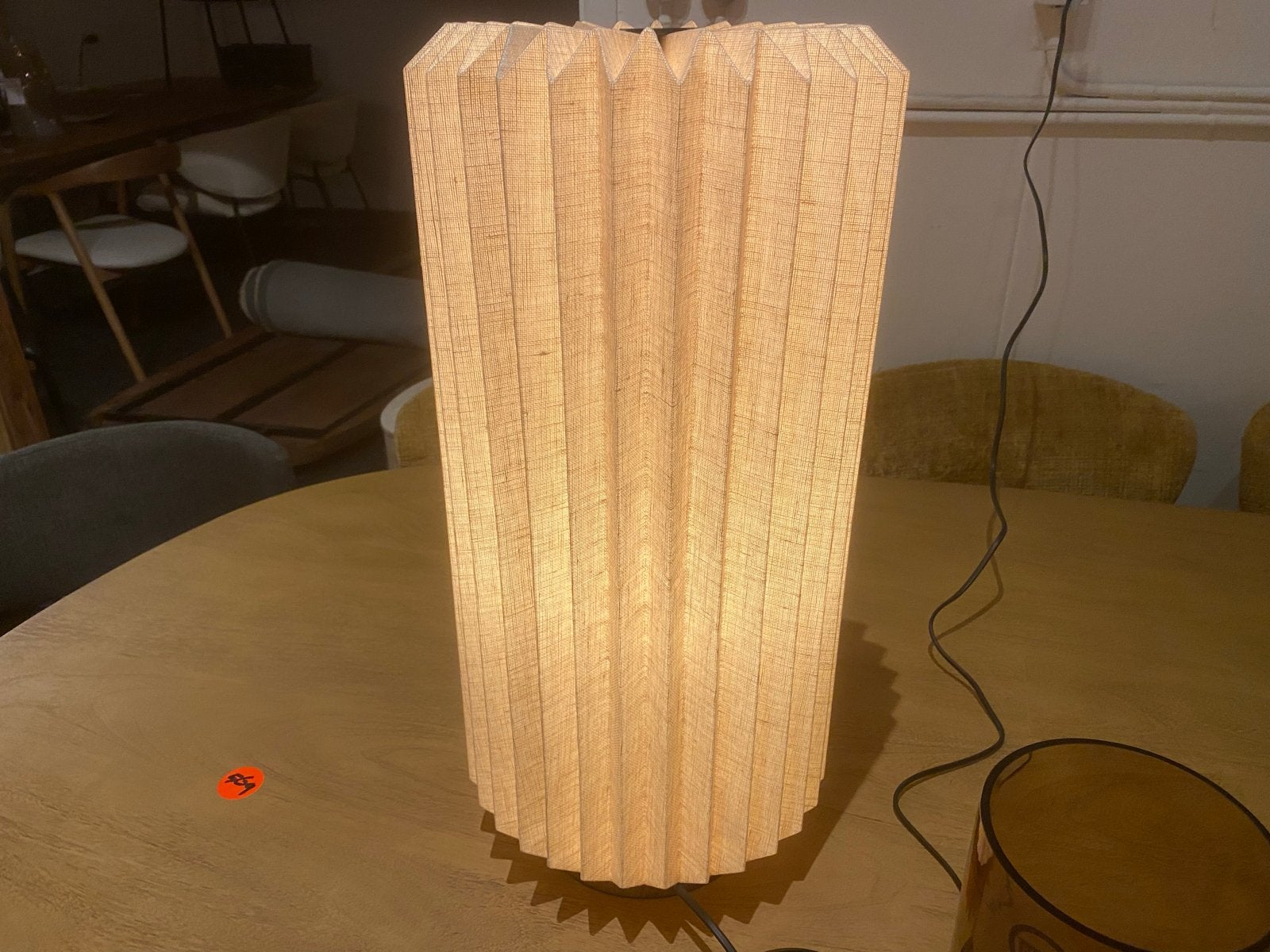 Tafellamp Zuki Linnen japandi 57 cm - Mooi Licht, Textiel, Nieuw, E27 (groot), Sfeerlamp