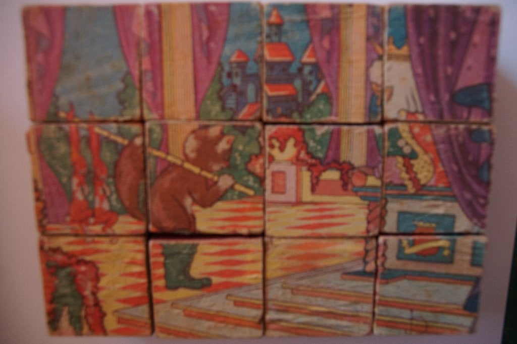 Blokken puzzel, Ophalen of Verzenden, Gebruikt, 4 tot 6 jaar, Van hout