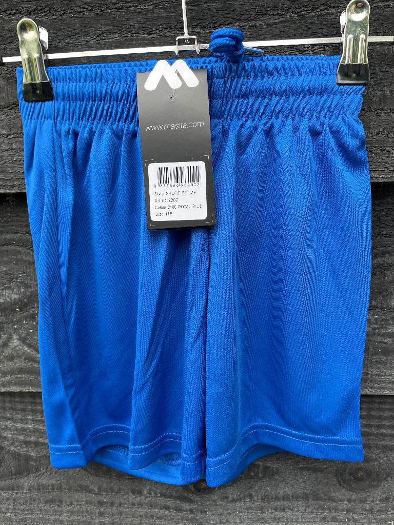 Voetbalbroekjes/ Sportbroekjes in kindermaten - 30 stuks, Kleding | Heren, Sportkleding, Blauw, Nieuw, Overige maten, Ophalen of Verzenden