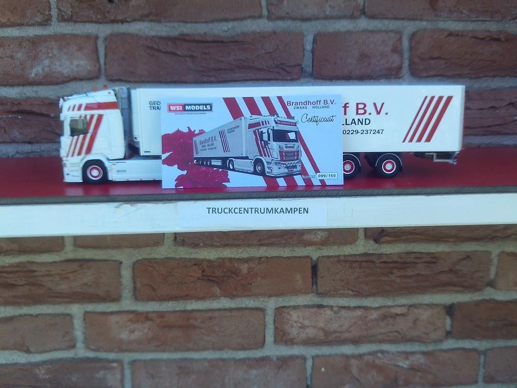WSI  Scania  R  Highline   4 x 2  van  Brandhoff  Transport., Ophalen of Verzenden, Nieuw, Bus of Vrachtwagen, Wsi