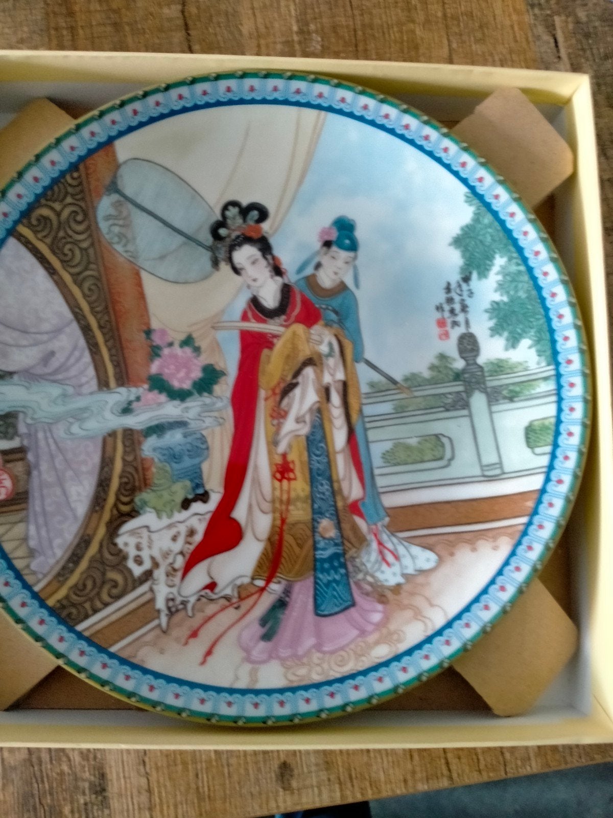 Set van 3 porseleinen wandborden - Zhao Huimin - 1989, Antiek en Kunst, Ophalen of Verzenden