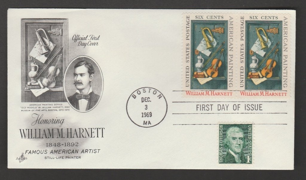Verenigde Staten - FDC William M Harnett, artiest, Postzegels en Munten, Postzegels | Amerika, Verzenden, Postfris, Noord-Amerika