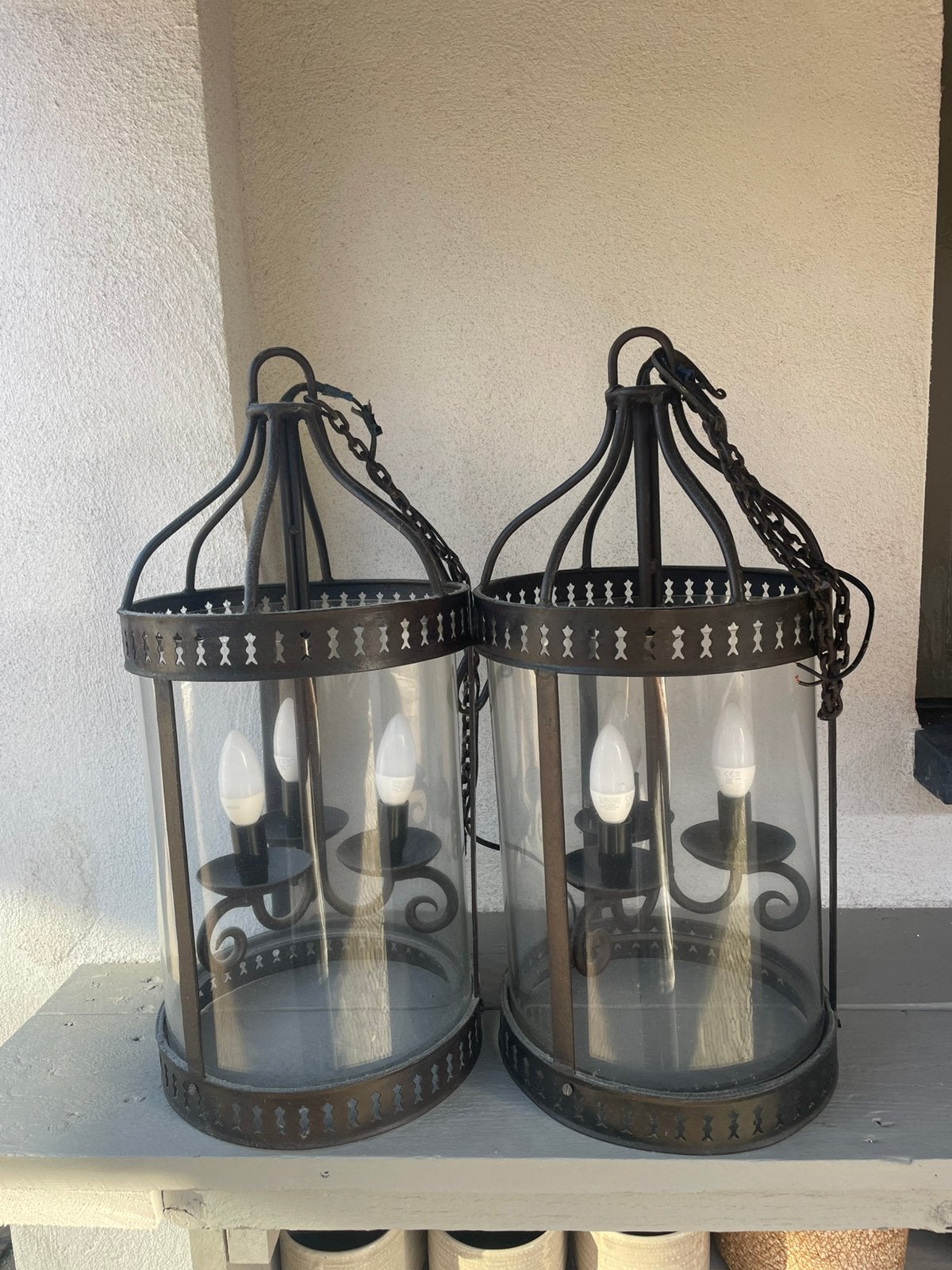 Smeedijzeren Lampen, Huis en Inrichting, Ophalen, Zo goed als nieuw