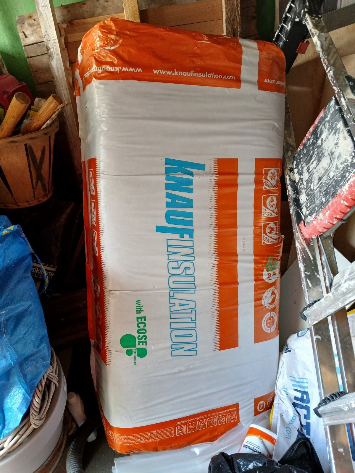 Bijna 2 pak Knauf Isolatie, - Glaswol met ECOSE Technologie, Dakisolatie, Nieuw, 8 tot 12 cm, Glaswol