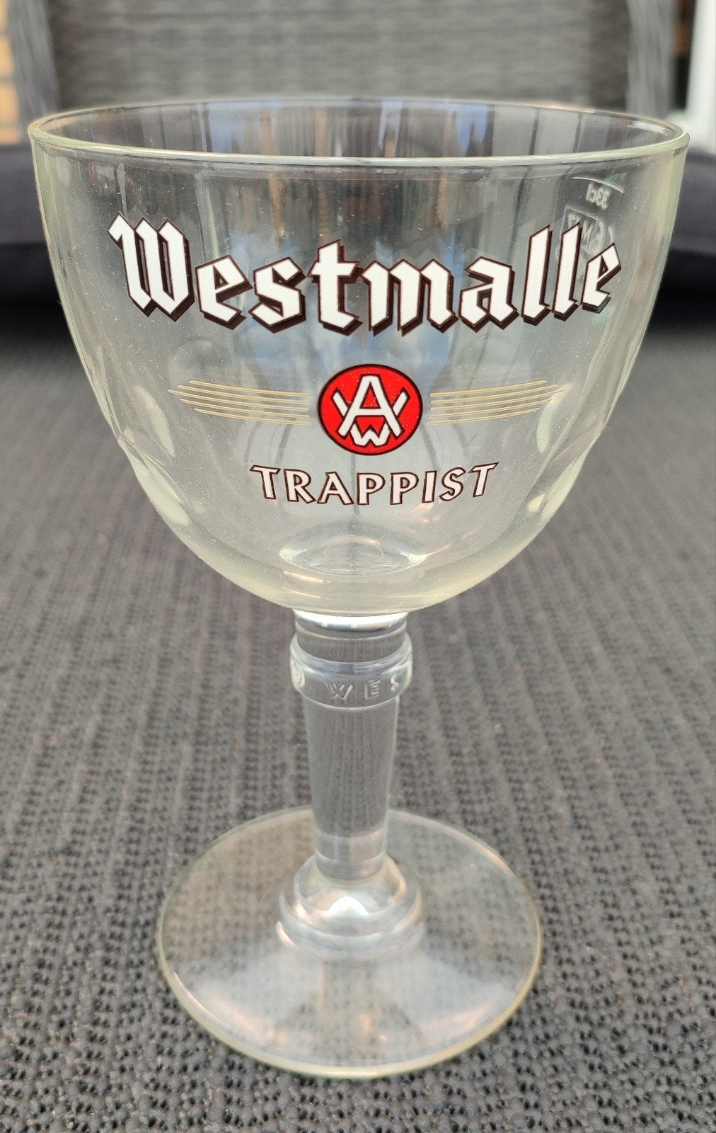 Westmalle Trappist Bierglas - Authentiek en in goede staat, Ophalen of Verzenden, Gebruikt, Glas of Glazen, Overige merken