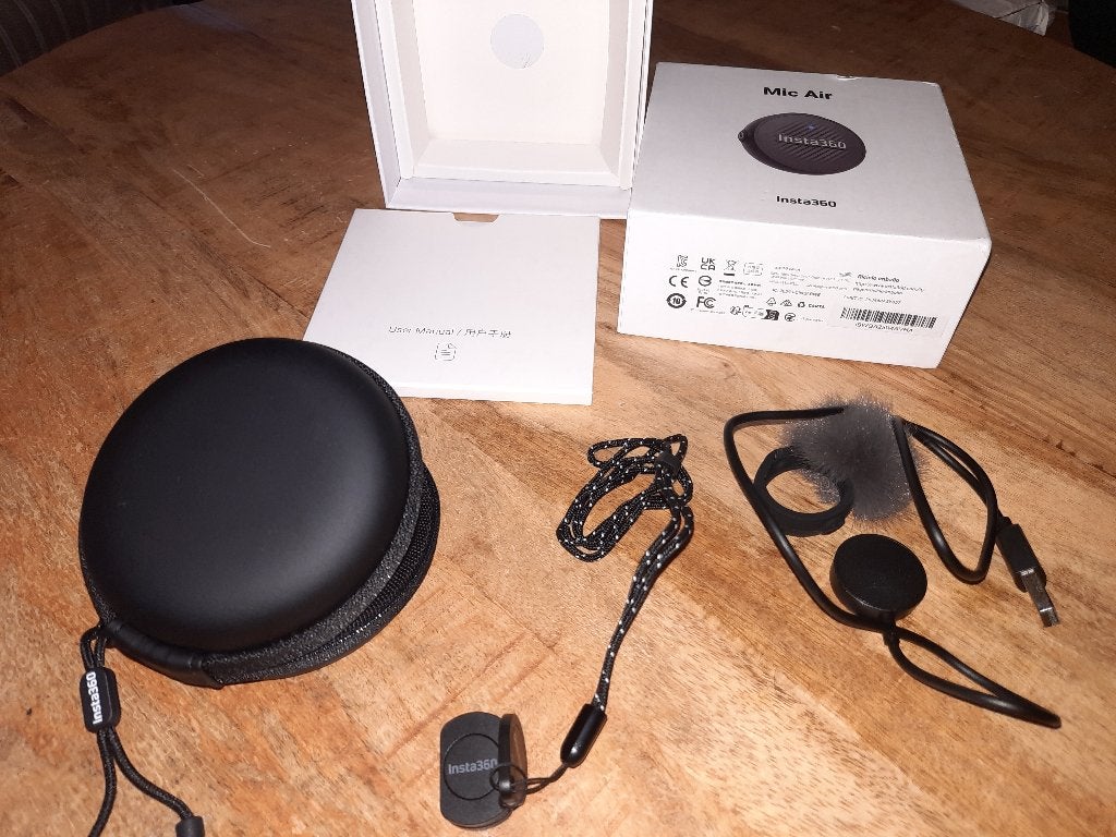 Insta360 Mic Air Transmitter Draadloze Microfoon Complete Se, Ophalen of Verzenden, Zo goed als nieuw, Studiomicrofoon