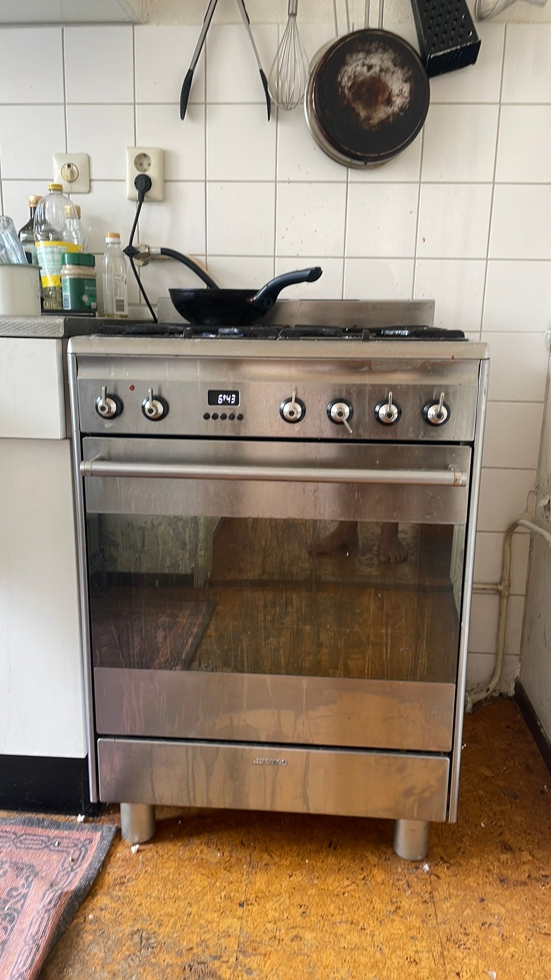 Smeg gasfornuis, Ophalen, Gebruikt, 60 cm of meer, 4 kookzones