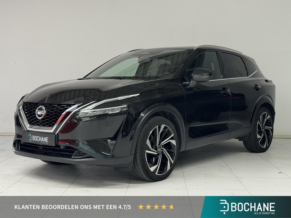 Nissan Qashqai 1.3 MHEV Xtronic Tekna Plus | BOSE-Audiosyste, Met garantie (alle), Zwart, Leder, Bedrijf