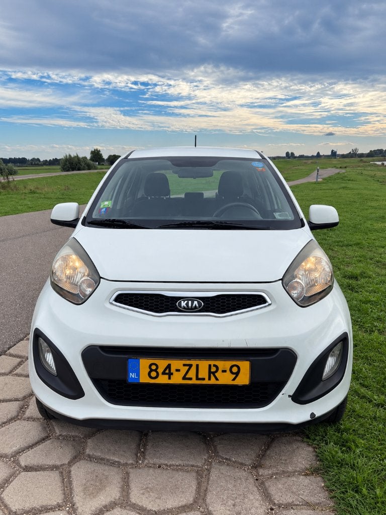 Kia Picanto 1.0 Cvvt 5-DRS 2013 Wit, Auto's, Voorwielaandrijving, Stof, 400 kg, Wit