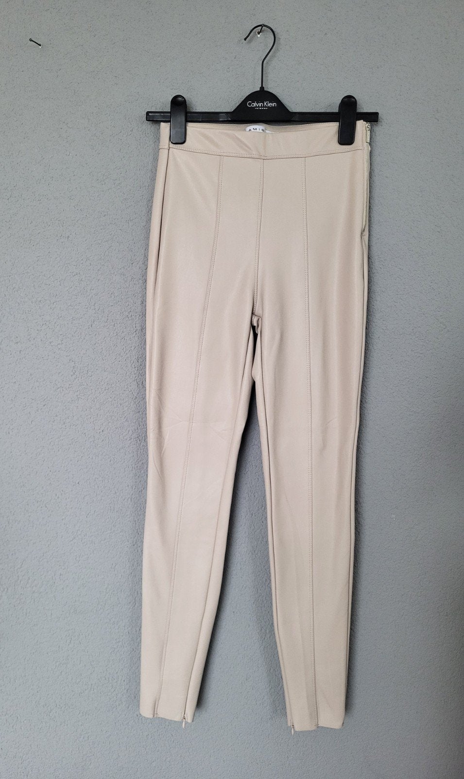 New Yorker leather look high waist broek maat S, Verzenden, Beige, Nieuw, New Yorker