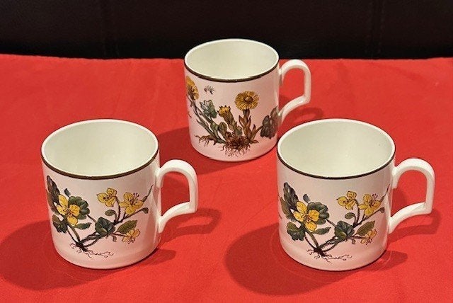 3x koffie kopje Villeroy en Boch, serie Botanica - 3 kopjes, Ophalen, Zo goed als nieuw, Overige stijlen, Kop(pen) en/of Schotel(s)