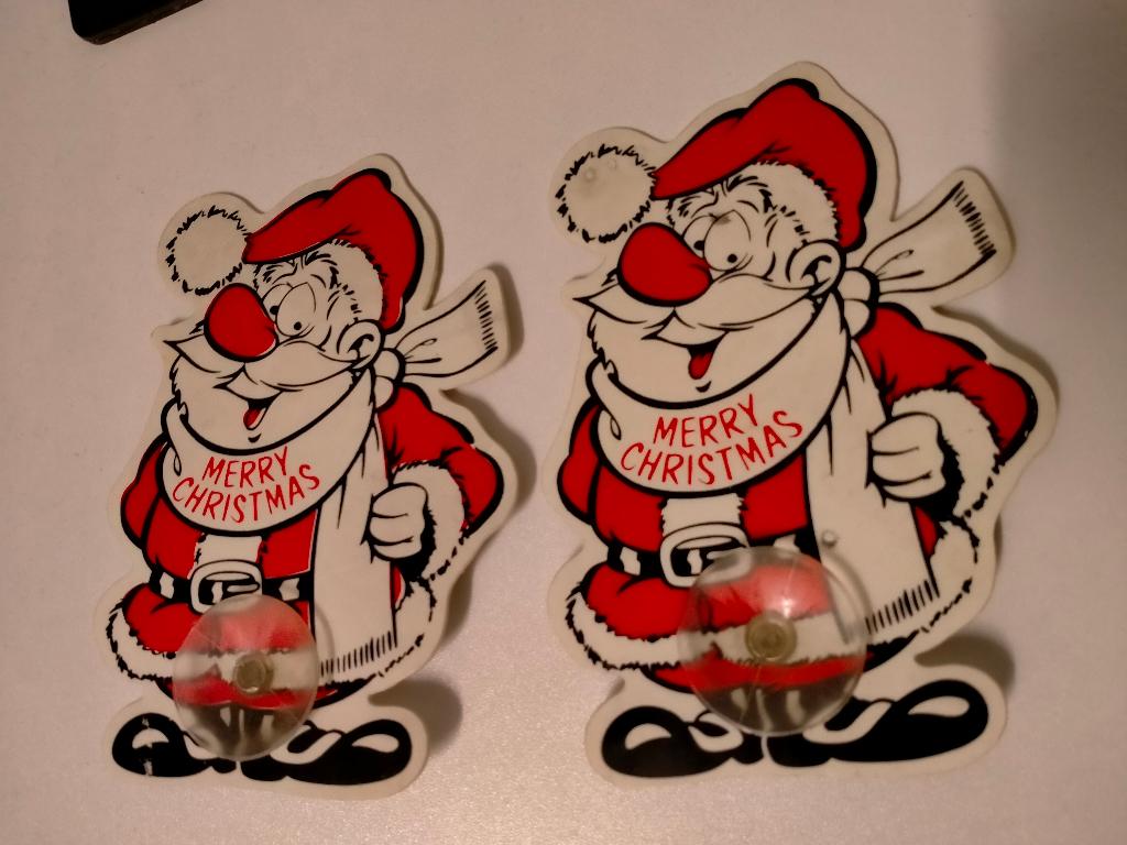 Merry Christmas Kerstman met zuignap figuur vrachtwagen auto, Ophalen of Verzenden, Gebruikt, Auto's