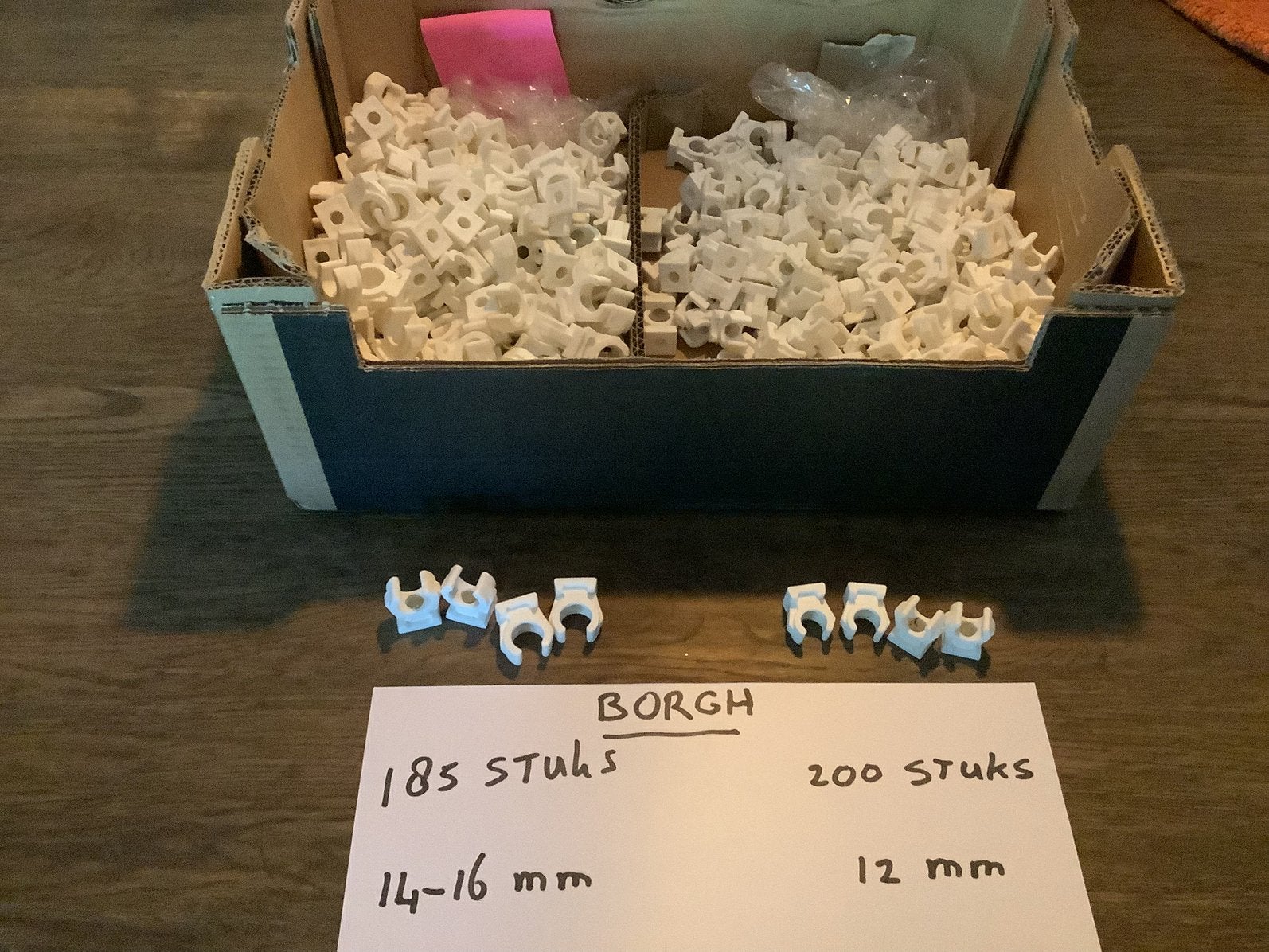 Buisklemmen 12mm  en 14tot 15 mm kunstof merk BORGH, Ophalen of Verzenden, Zo goed als nieuw, Overige typen