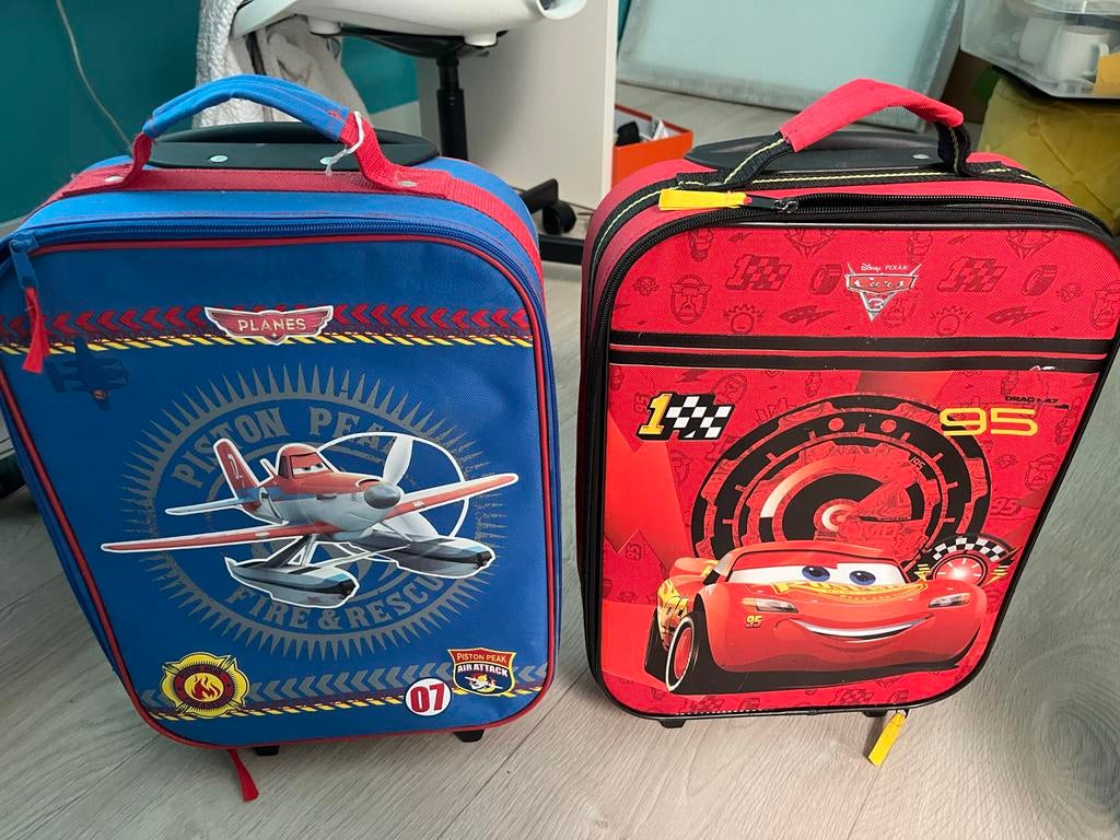 Disney Pixar Cars & Planes Kinderkoffers (Set van 2), Ophalen of Verzenden, Gebruikt