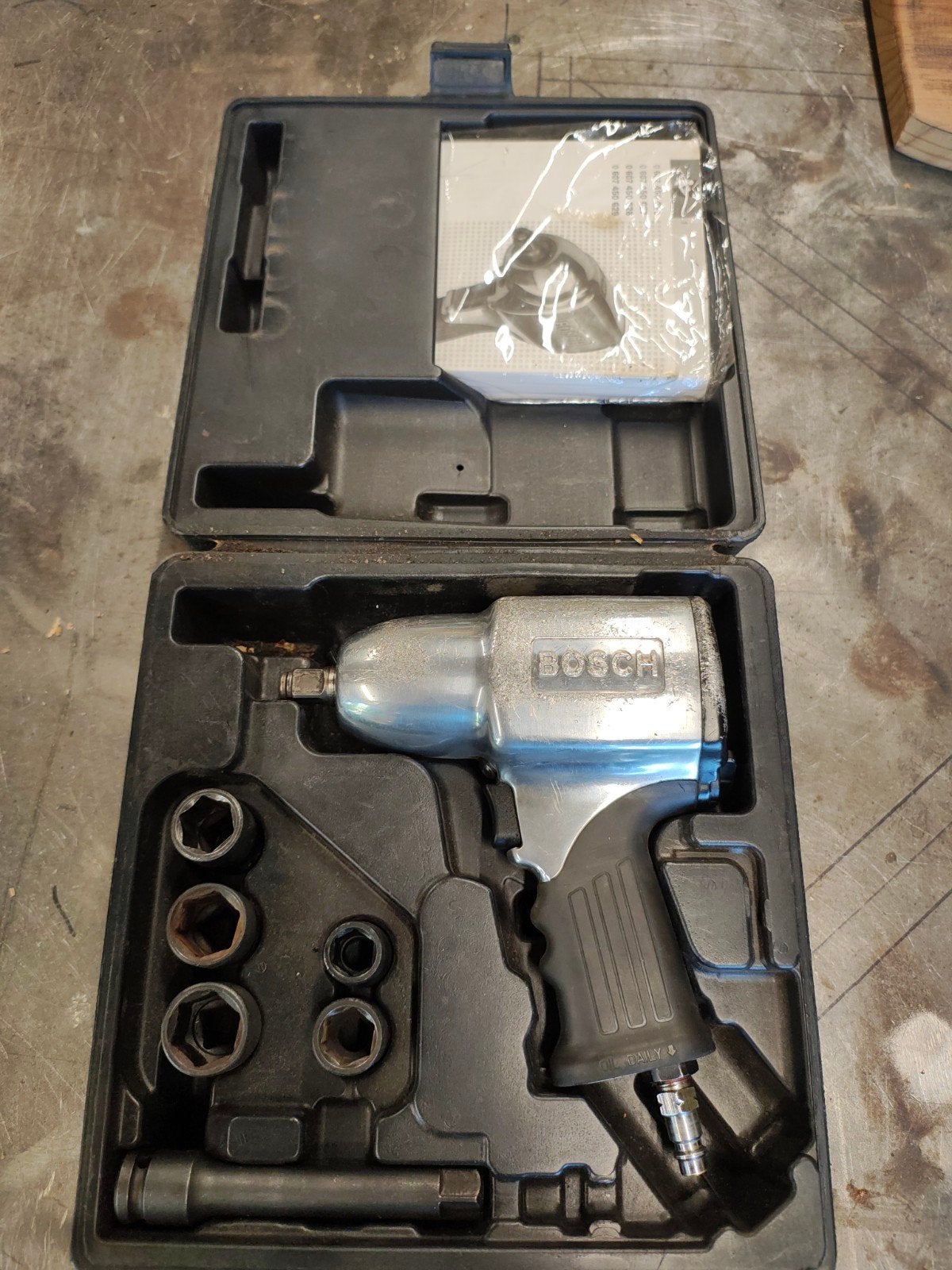 Bosch Professional perslucht-slagmoersleutel 1/2 inch set, Ophalen of Verzenden, Gebruikt, Overige typen, Bosch