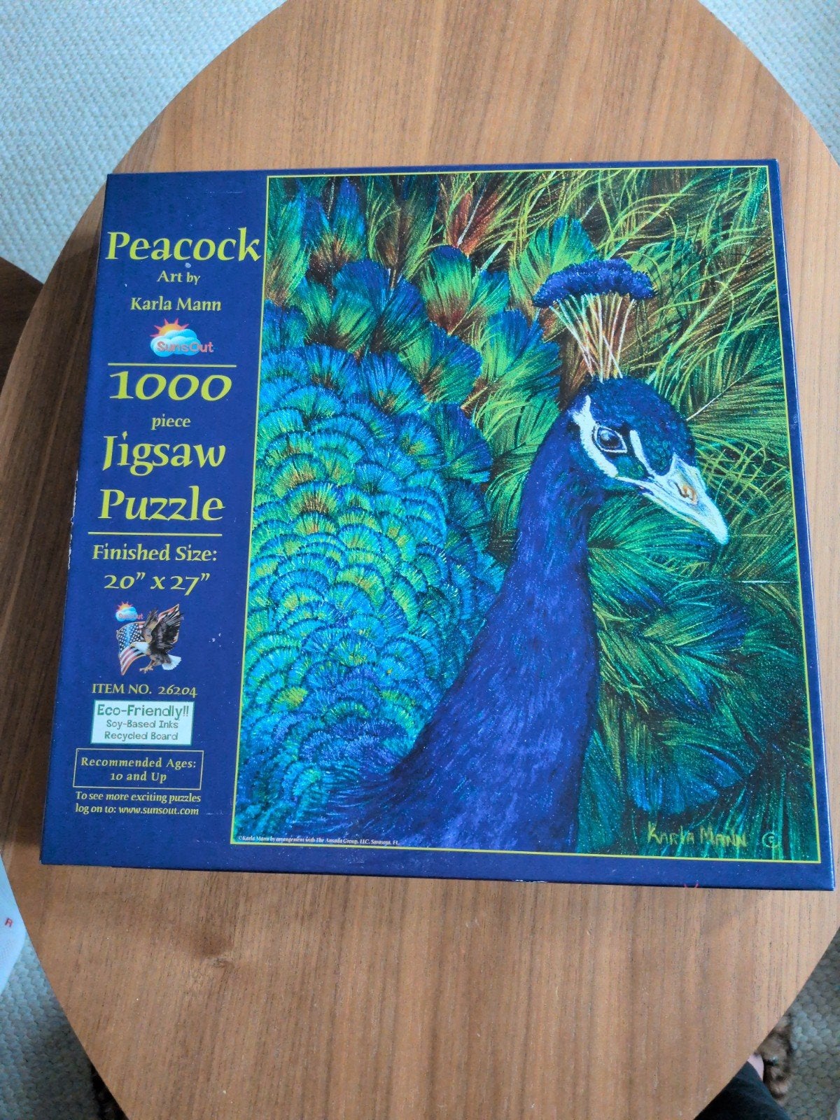 Jigsaw puzzel 1000 stukjes - Peacock, Ophalen of Verzenden, 500 t/m 1500 stukjes, Zo goed als nieuw, Legpuzzel