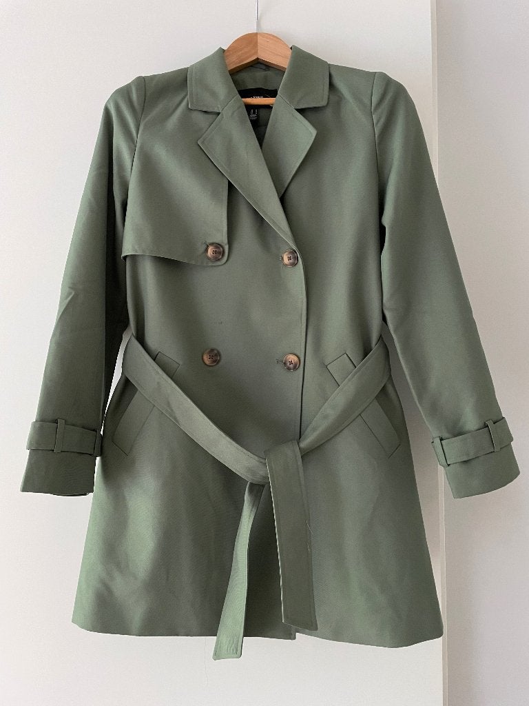 Vero Moda trenchcoat maat M, Ophalen of Verzenden, Zo goed als nieuw, Maat 38/40 (M), Groen