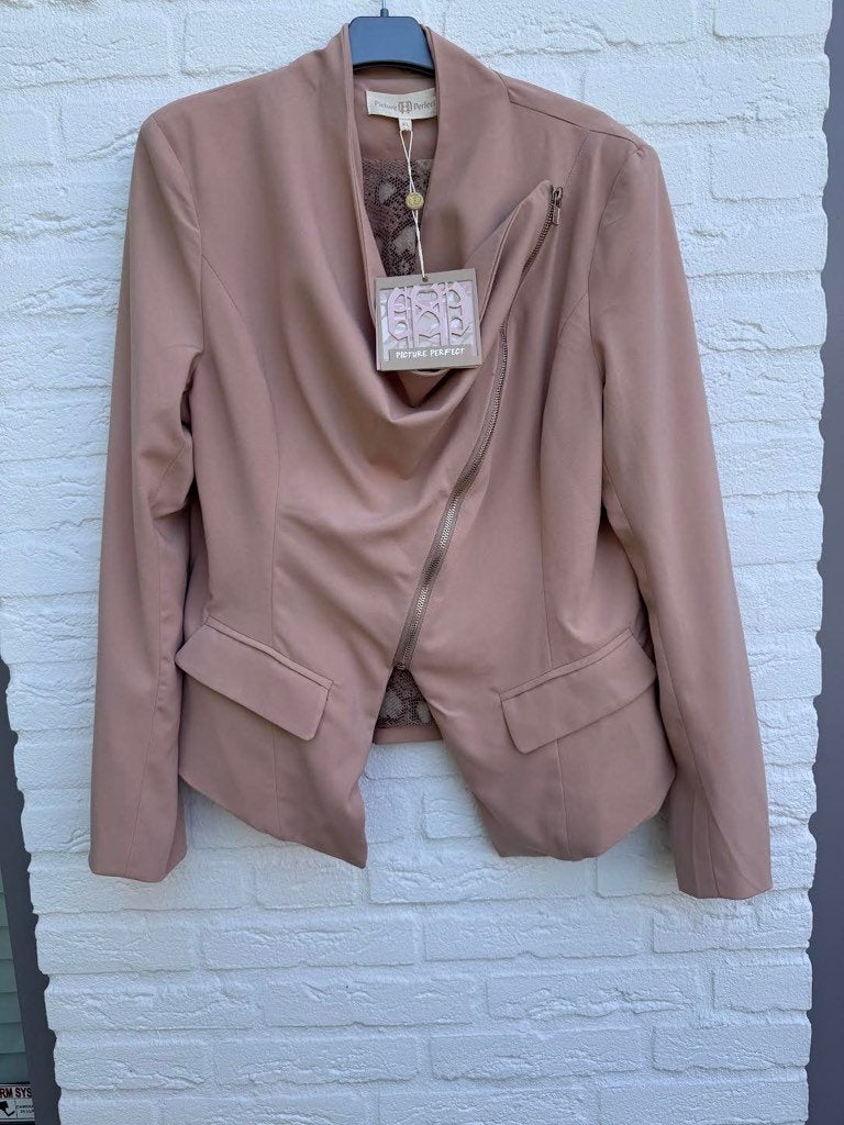 Nieuw Picture Perfect nude asymmetrisch jasje slangenprint, Beige, Maat 46/48 (XL) of groter, Nieuw, Ophalen of Verzenden