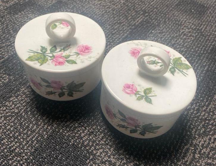 Villeroy & Boch Septfontaines schaaltjes, crèmewit en rozen, Antiek en Kunst, Ophalen of Verzenden