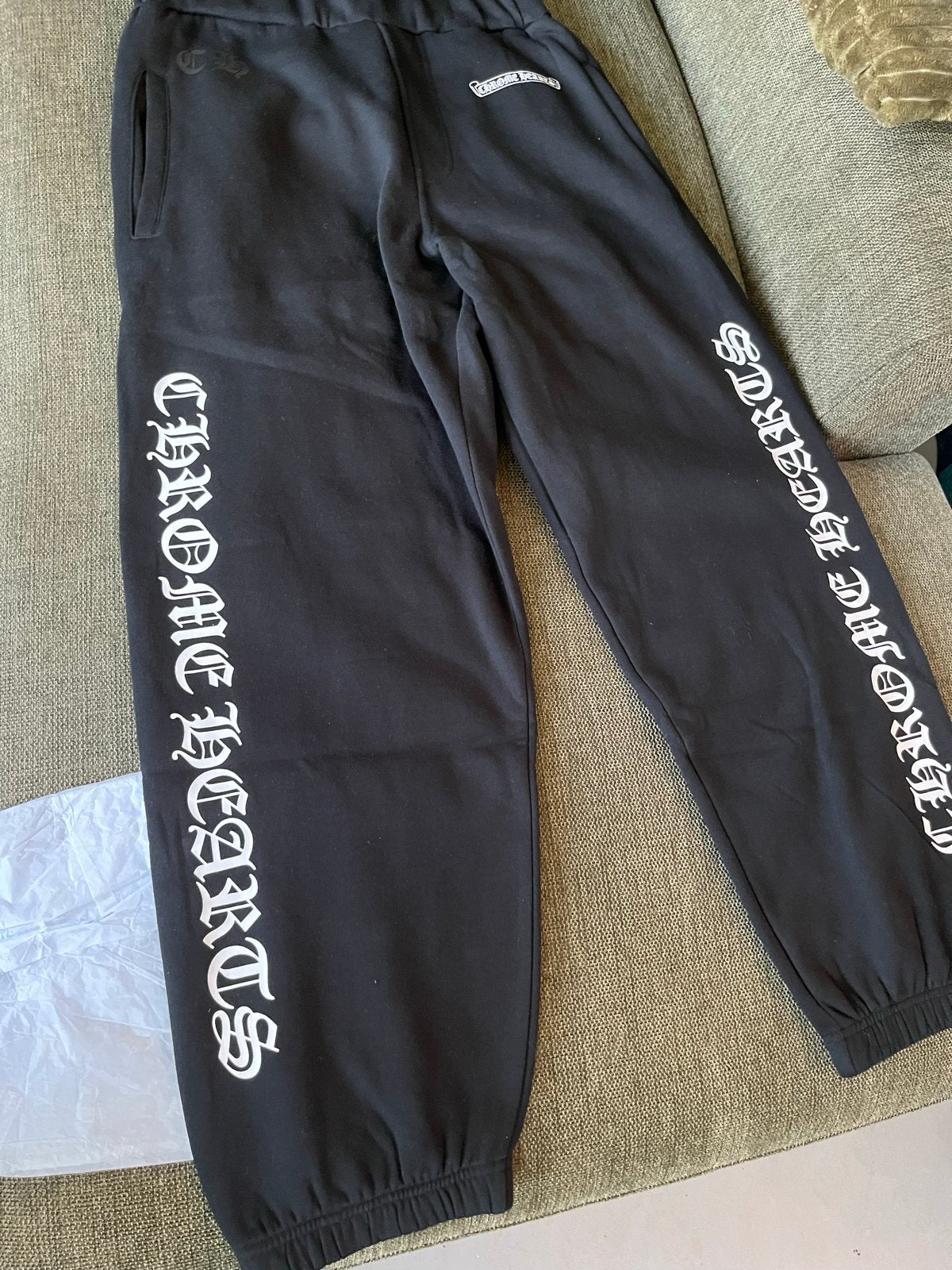 Chrome Hearts Joggers Maat L, Verzenden, Gedragen, Maat 52/54 (L), Zwart